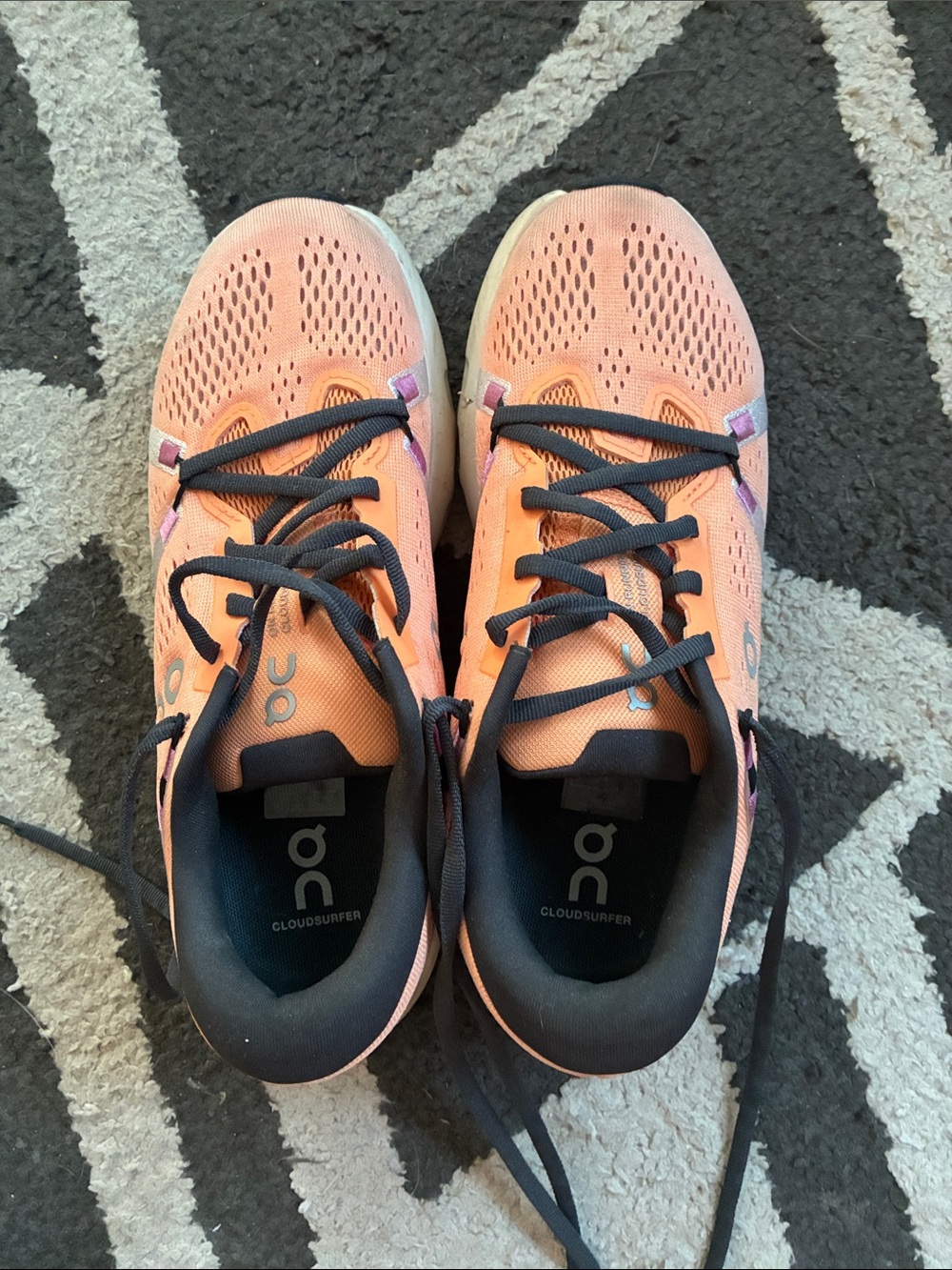 On Running Cloudsurfer Women's Coral-Orange Running Shoes